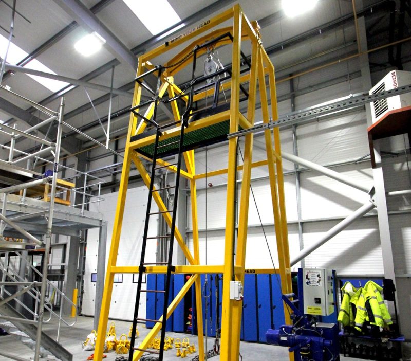 Training man riding winch